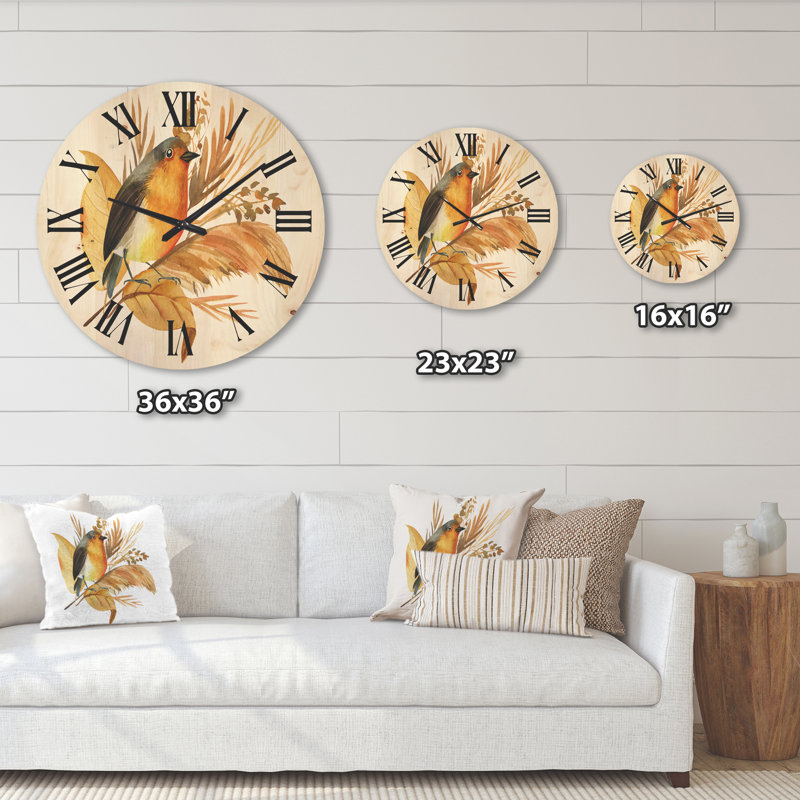 Horloge murale Robin, Moyen