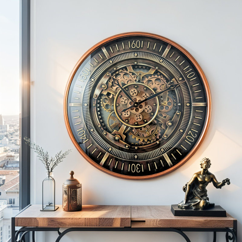 Horloge murale avec engrenages en mouvement réel LE-GEAR 24 po VANTAA