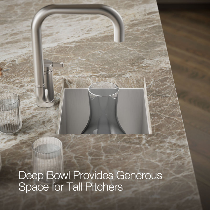 Vault™ 15'' L x 15'' W Dual Mount Bar Sink, 3 Holes