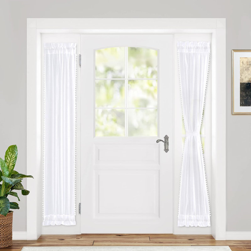 Laura Sheer Curtain Pair, 25” W X 72” Length