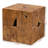 Ellar Natural Brown Teak Root End Table in Rustic Transitional Style