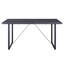 Table de salle à manger en chêne gris et noir avec base traîneau
