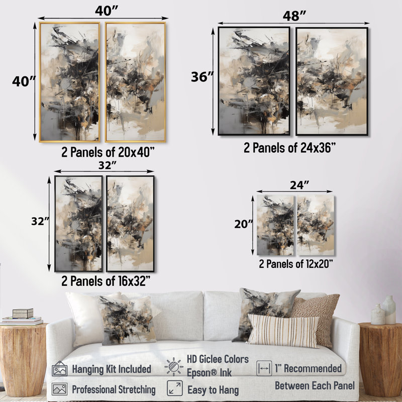«Gray World Inner Worlds of Marble III», art mural moderne sur toile, H 36 po x l 48 po, Impression encadrée flottante