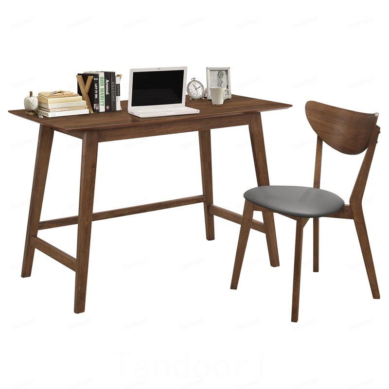 Ensemble de bureau d'écriture 2 pièces noyer, Noyer