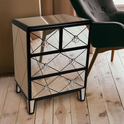 Rikiah 4 - Drawer Mirrored Accent Chest