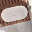 Baignoire autoportante 55 po en acrylique, baignoire contemporaine avec trop-plein chromé et bonde