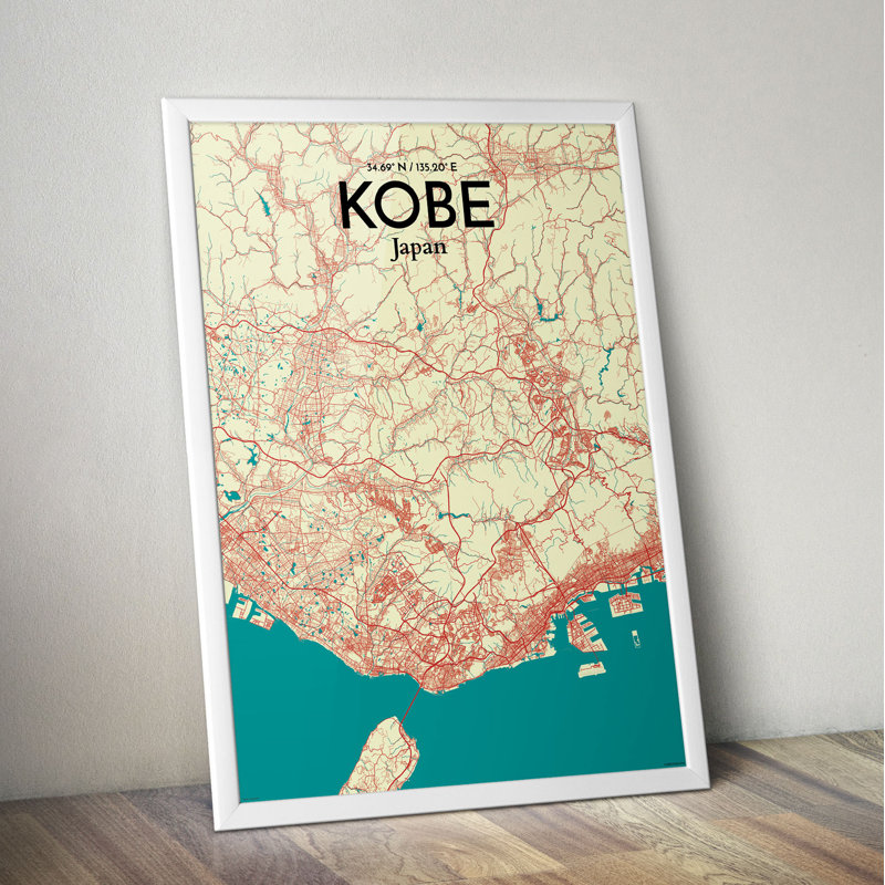 Kobe - No Frame Print, 60.2 cm H x 27.9 cm W x 0.1 cm D