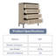 Commode verticale à 4 tiroirs Grille Style