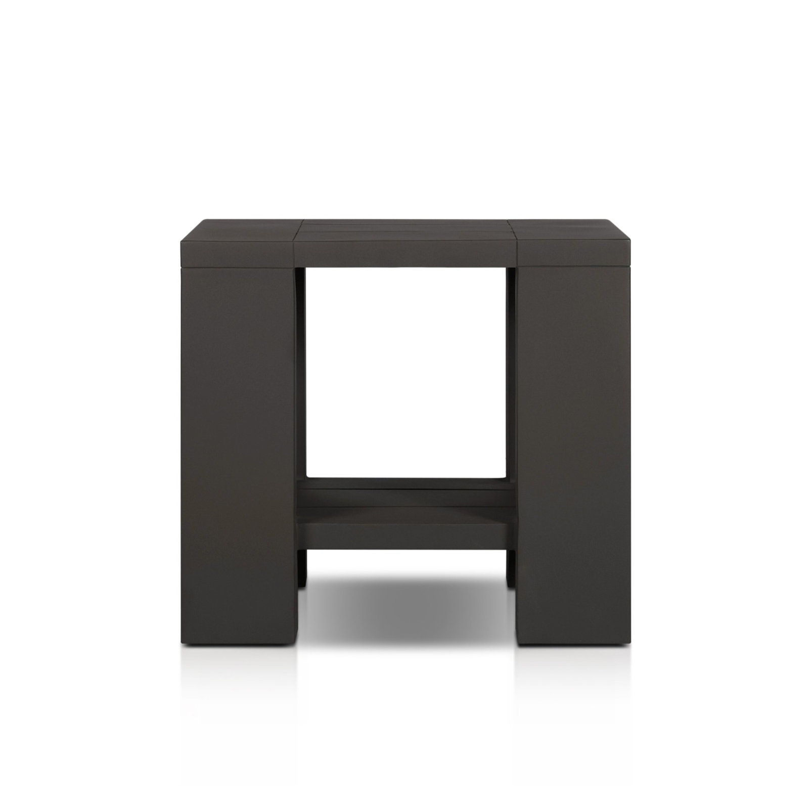 Roca Outdoor Metal End Table-Bronze
