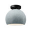 Radiance - Medium Globe Semi-Flush - Greco Travertine - Brushed Nickel - Replaceable Bulb-136259905-136259911-136259926