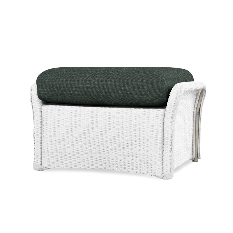 Weekend Retreat Outdoor Ottoman, Remy Cloud, White