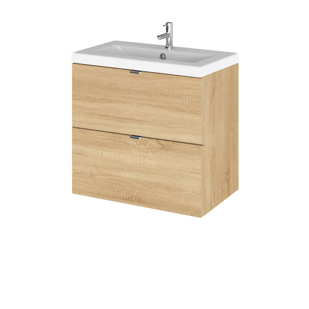 Fusion 600mm Single Bathroom Vanity with Integrated Vitreous China Basin