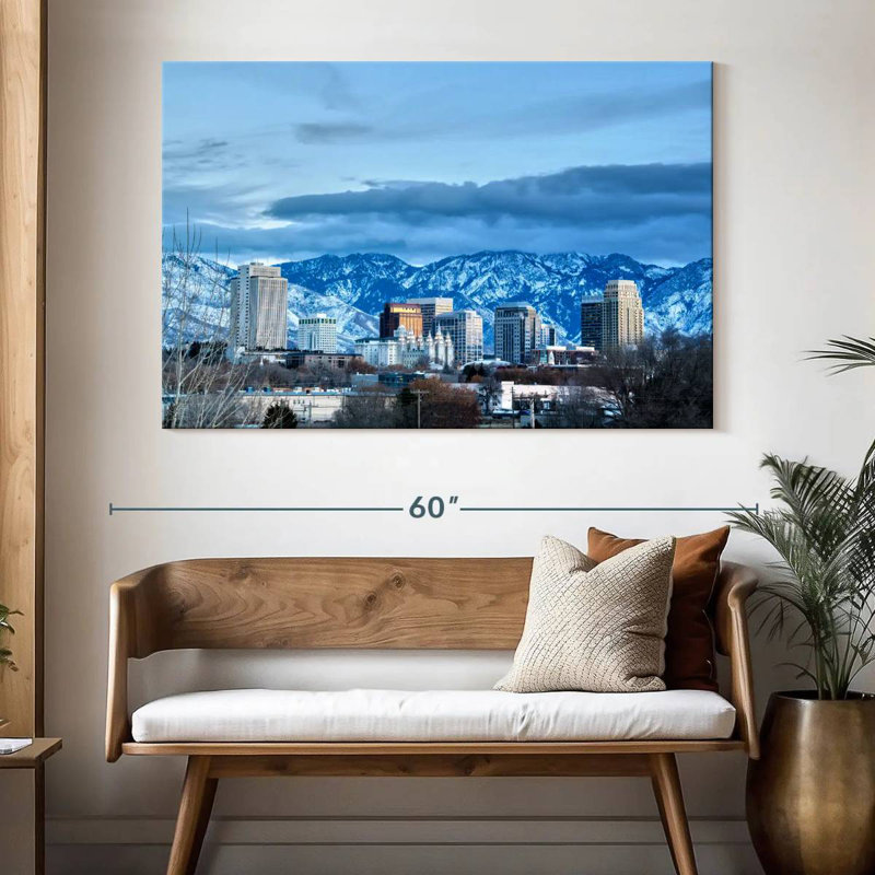 Nicci Salt Lake City en hiver, H 34 po x l 51 po