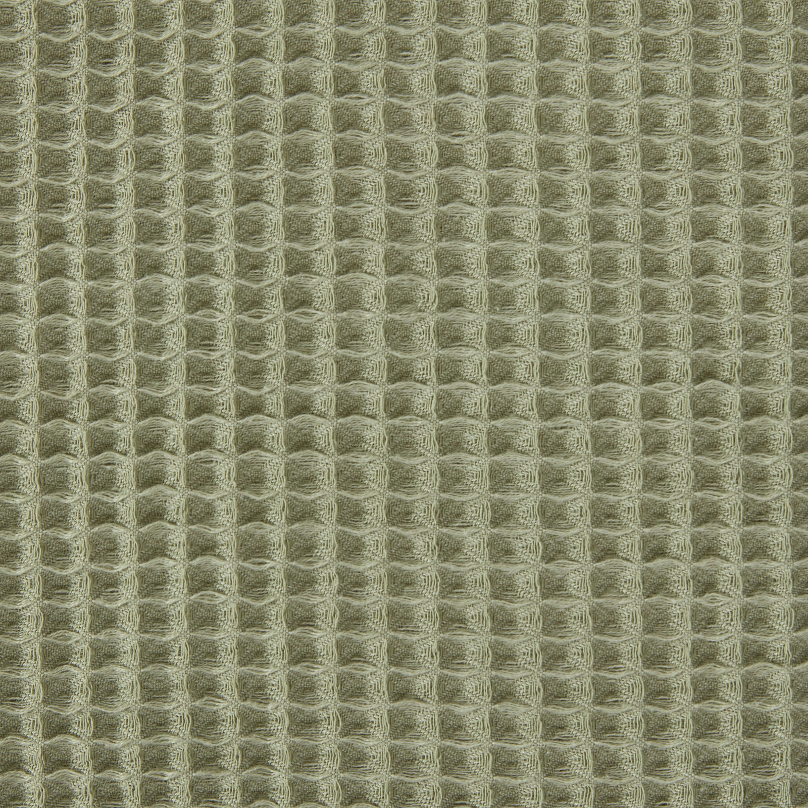 Calvin Klein Waffle Solid Shower Curtain, Green