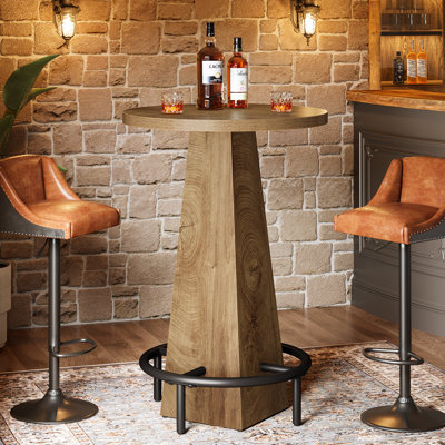 Table de salle à manger à hauteur de comptoir 37,4 "H, table de bar avec repose-pieds