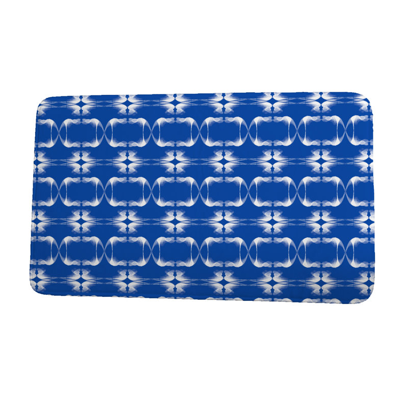 Tapis pour salle de bain higgston, l 21 po x L 34 po, Bleu