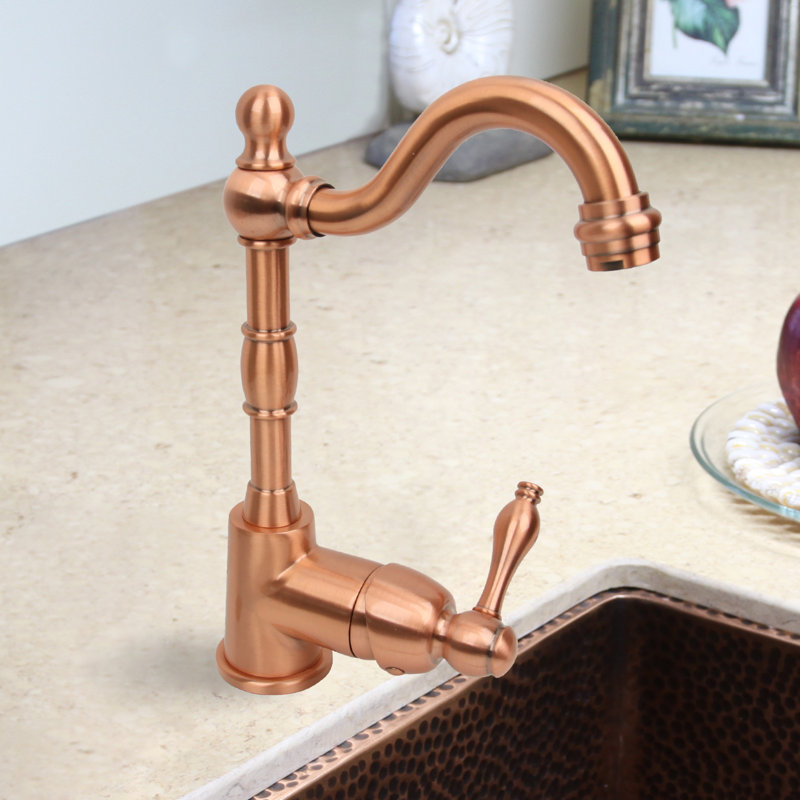 Single Handle Bar Faucet Kitchen Faucet, Copper