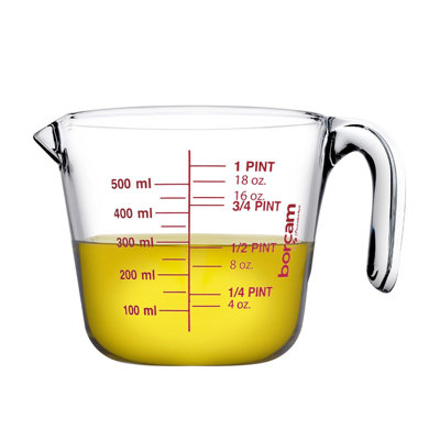 1L Clear Glass Measuring Mixing Jug in ML Oz Pints Kitchen Cooking Baking