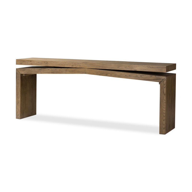 Matthes Solid Wood Console Table, Rustic Gray, 30.75" H x 94" W x 15" D