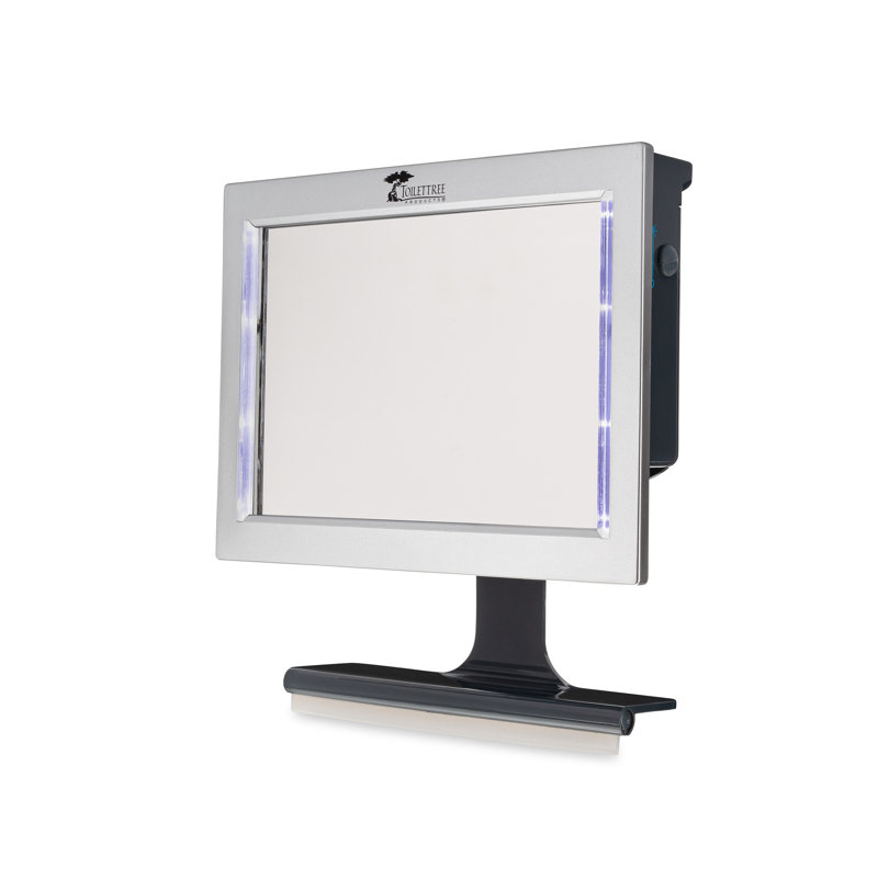 ToiletTree Products LED Fogless Shower Mirror with Shelf Makeup Mirror