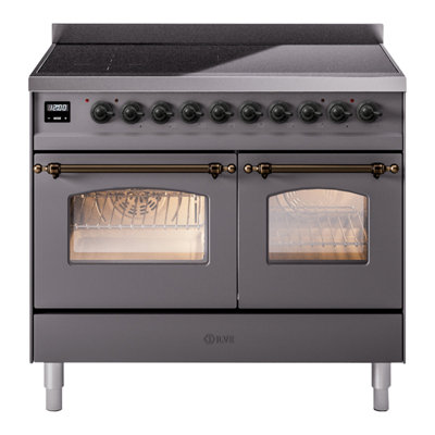 Cuisinière à induction 40 pouces avec 6 éléments à induction ILVE Nostalgie II Series (porte en verre)
