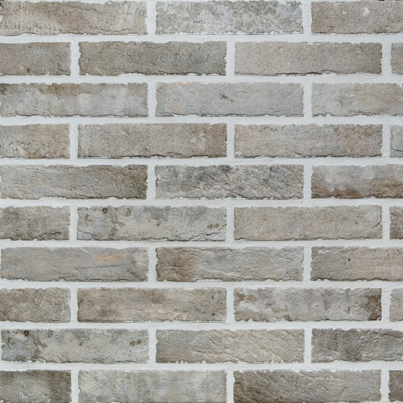 Trinity 2" x 10" Porcelain Brick Look Wall & Floor Tile, Mud Taupe