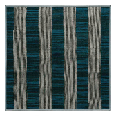 Tapis bleu à carreaux lavable à la machine