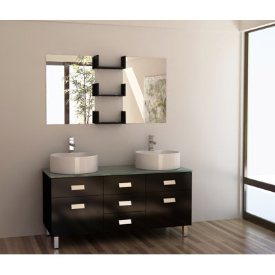Westin 55" Double Bathroom Vanity Set with Mirror