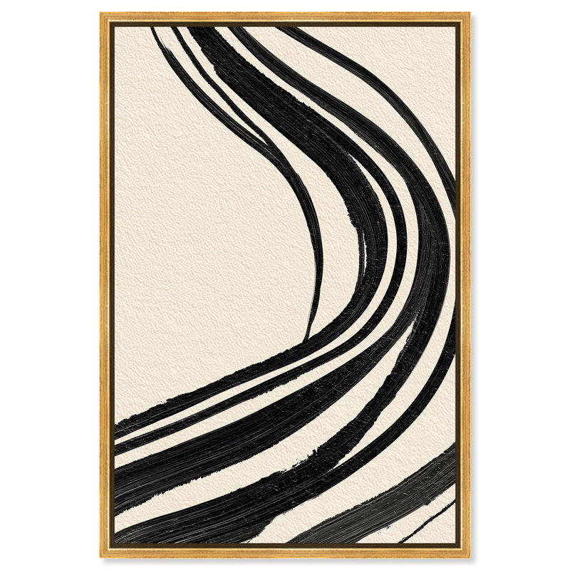 Décoration murale moderne impression sur toile Minimalist's Mark II par Art Remedy, cadre doré, 16 x 24, H 25 po x l 17 po