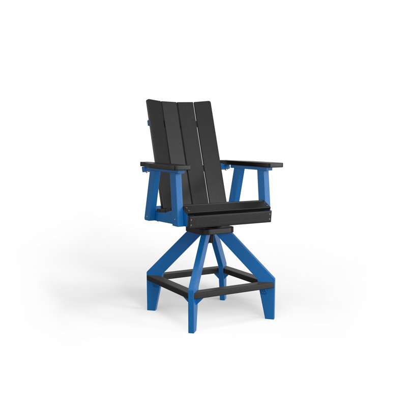 SOL Outdoor Bar Stool, Seafoam, Black