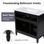 Meuble-lavabo noir avec tiroirs Dancy-1866312384