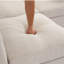 86,6 po Canapé modulaire Canapé modulaire en U Canapé-lit Canapé-lit en L avec repose-pieds mobile et deux ports USB pour le salon, beige-184505689