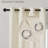 Draycott Polyester Linen like Textured Gromments Curtain Pair-1878164772-1878458524