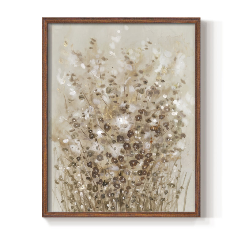 Flourishing II Framed Print - Solid Wood, Walnut, H 30 po x l 24 po