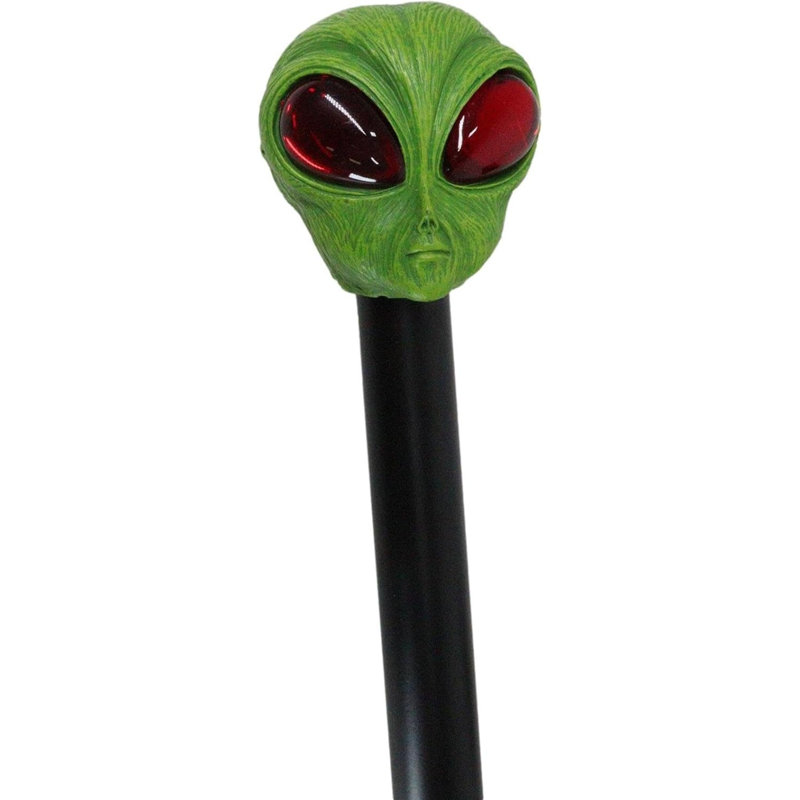 Canne de fantaisie verte extra-terrestre UFO Alien