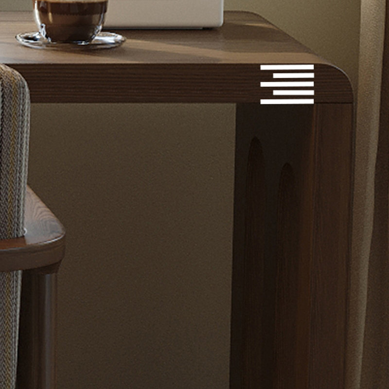 Bureaux en bois massif en L noyer, H 29,53 po x l 62,99 po x P 47,24 po, Retour à gauche