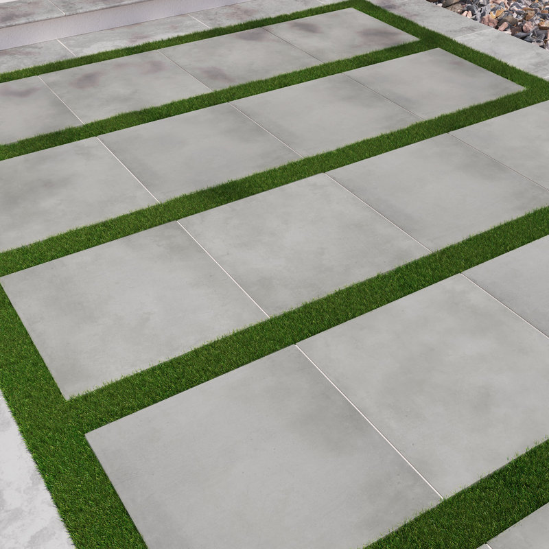 Merden 24 in. x 24 in. x 1.18 in. Matte Porcelain Stone Look Paver (8 sq. ft./unit, 2 Pieces), Vapor