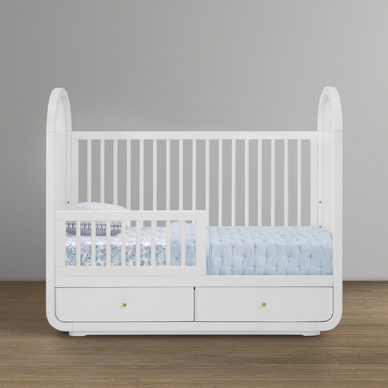 Aspen Toddler Guardrail, Black, White