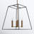 4 Light Large Open Frame Foyer Lantern in Transitional, Industrial Style Geometric Chandelier
