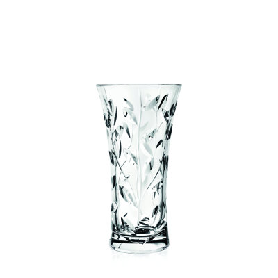 Vase - ouverture ronde - vase en verre de haute qualité - pour fleurs - roses - conception en cristal taillé - H 11,75 po - par Majestic Cadeaux Inc. - fabriqué en Europe