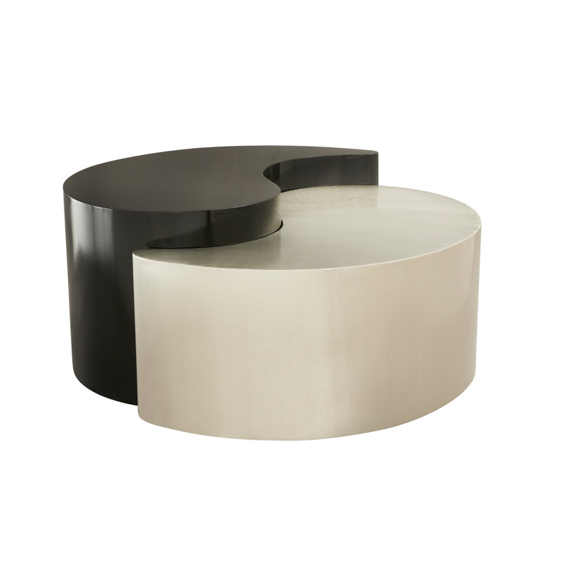 Addington Coffee Table, Black & Silver