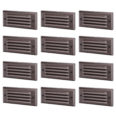Applique murale à DEL extérieure de 6 po 5 CCT basse tension, 12-24 V CA/CC, en aluminium moderne avec persiennes, antiéblouissement, finition bronze huilé