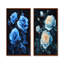 «Dark Aqua Roses Elegance At Night I», collection de 2 panneaux d'art sur toiles florales-1572464721-1572464730