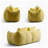 Modern Oversized Bean Bag Loveseat Sofa,Plush Fluffy Lounge Chair with Pillows for Living Room and Bedroom-1925235430
