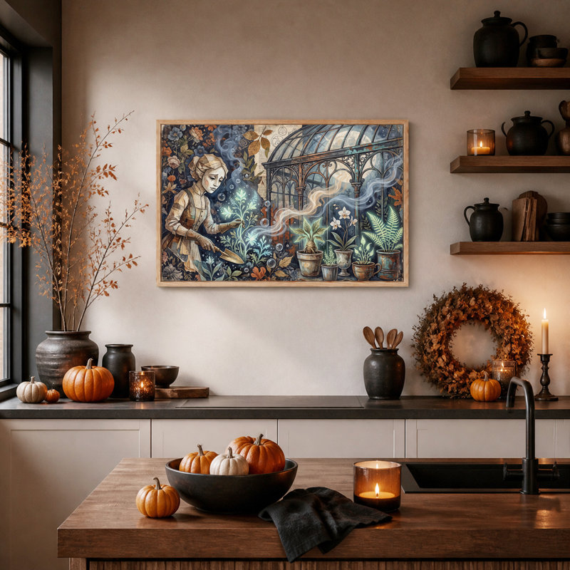 Impression sur toile, "Fantasy Gardener", H 36 po x l 48 po