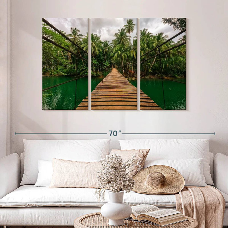 Lilie Philippine Jungle Bridge, 32" H x 50" W
