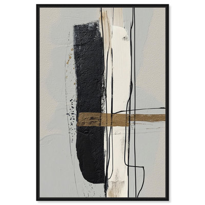 «Line and Form II», reproduction d'art sur toile par Art Remedy, cadre noir, 24 x 36