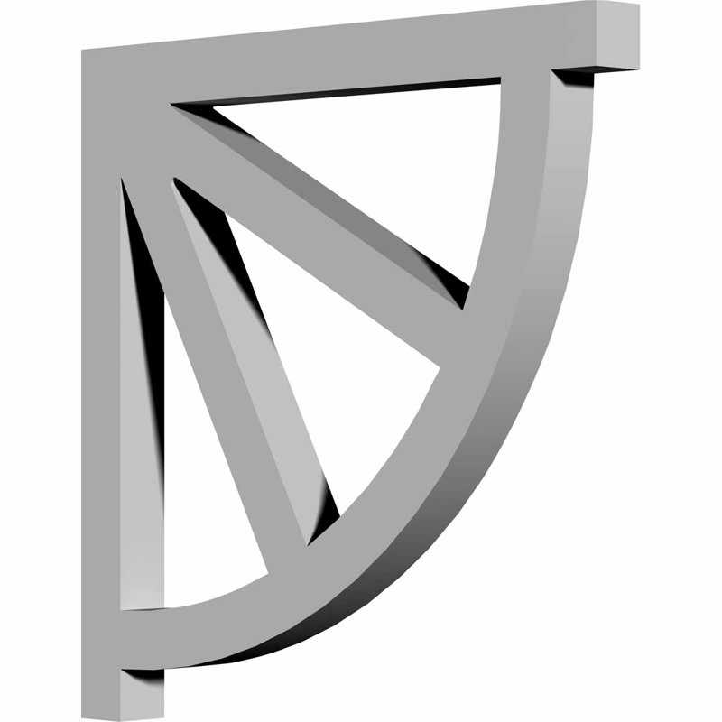 Endurathane Wakefield Bracket, 1"W x 12"D x 12"H, Factory Primed