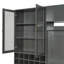 Grand lit escamotable avec canapé, ports USB, tablettes et lecture gris clair pour les petits appartements-1197067218