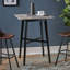 Table de salle à manger à hauteur de bar moderne 42 po, pieds en bois d'hévéa et plateau en stratifié-129856487-129856488